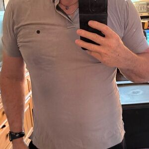 Lululemon Men's Gray L Polo Shirt